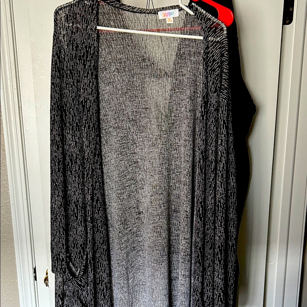 LuLaRoe Black and Gray Cardigan